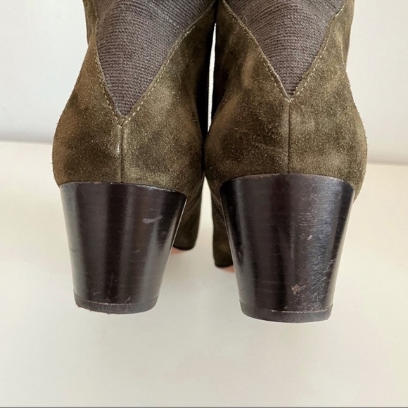 Aquatalia Suede Stacked Heel Ankle Boots / Booties - Picture 6 of 11